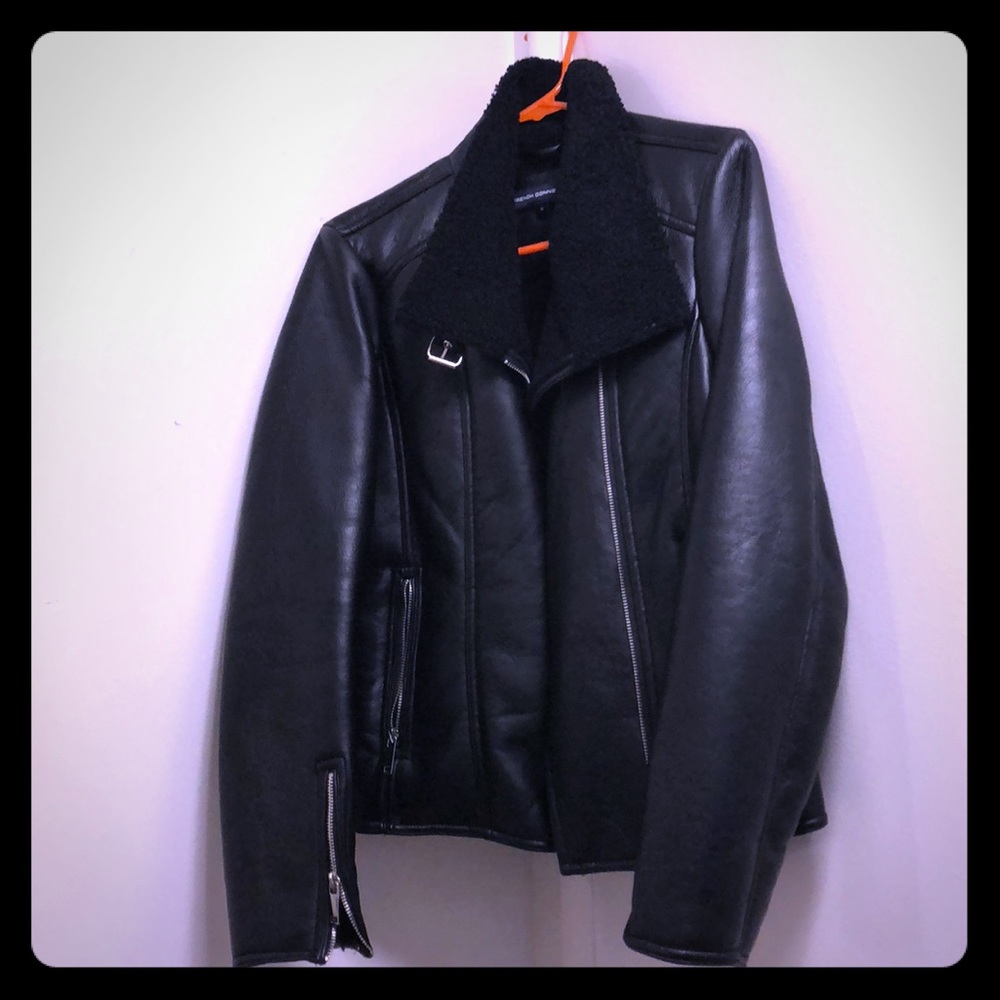 Faux leather/lined French Connection bomber